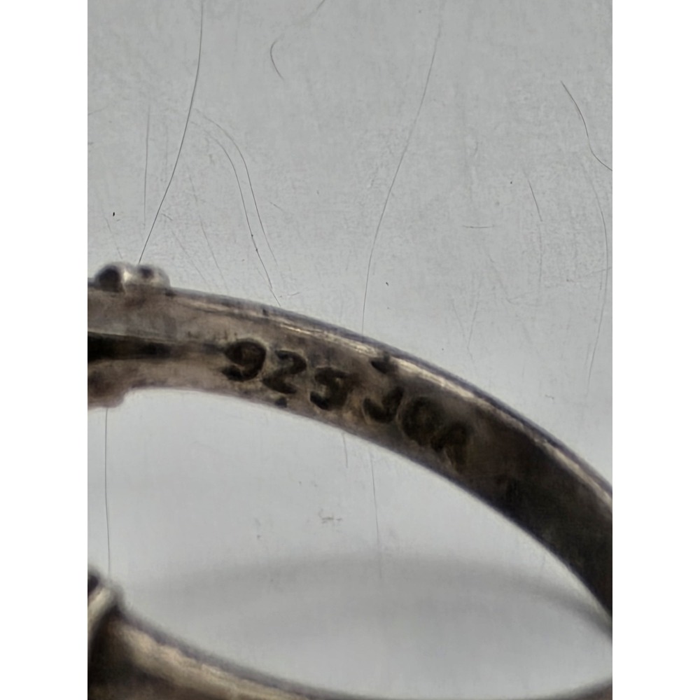 Adams Sterling Silver Ring with Blue Oval Stone Size 7 - Picture 9 of 11